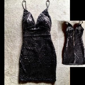 Black Sequin Dress